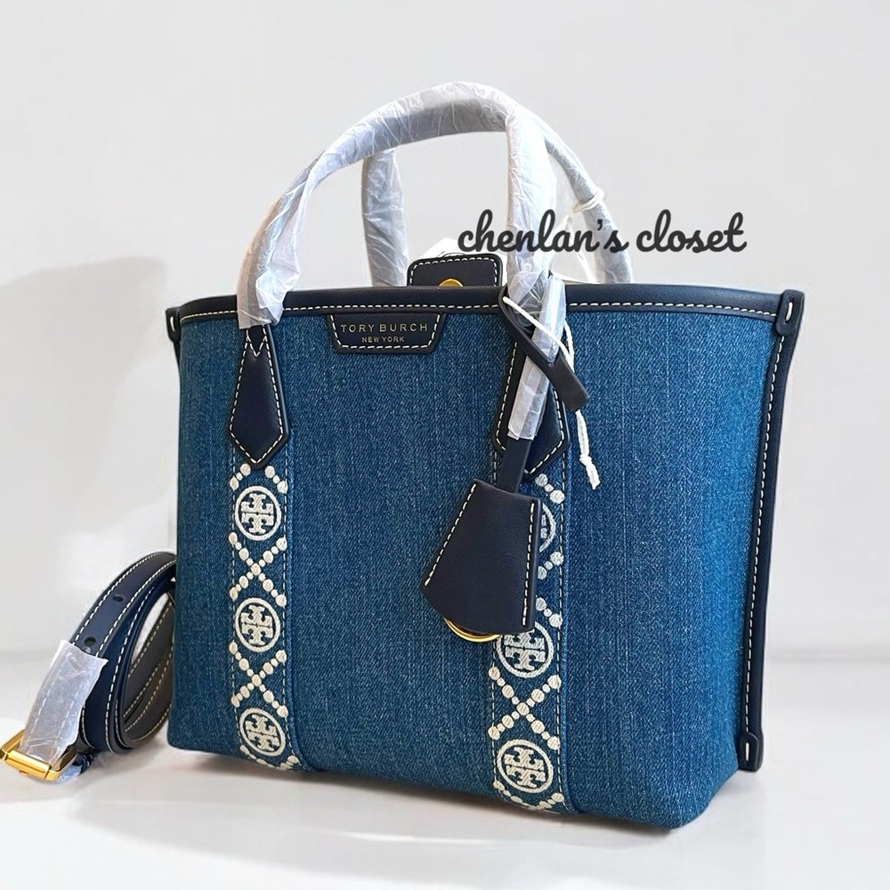 Tory Burch Denim and Navy Crossbody Bag - Picture 5 of 16